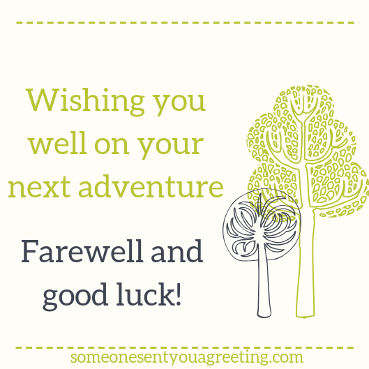 farewell and good luck message