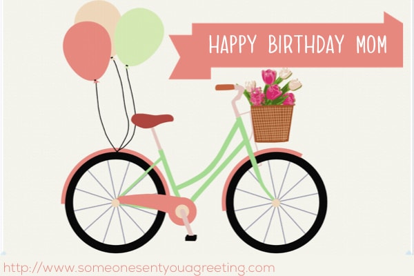 Happy Birthday Mom bicycle image