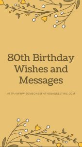 80th Birthday Wishes