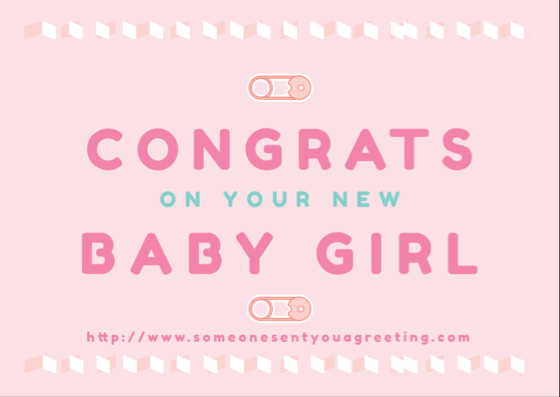 New Baby Girl Congrats eCard