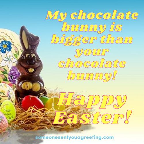 funny Easter bunny message