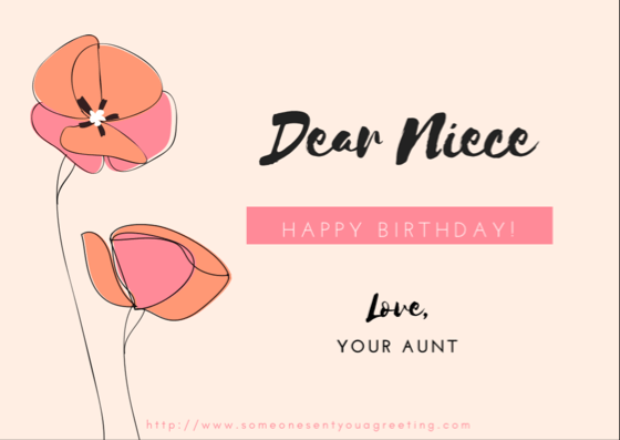 aunt to niece birthday message