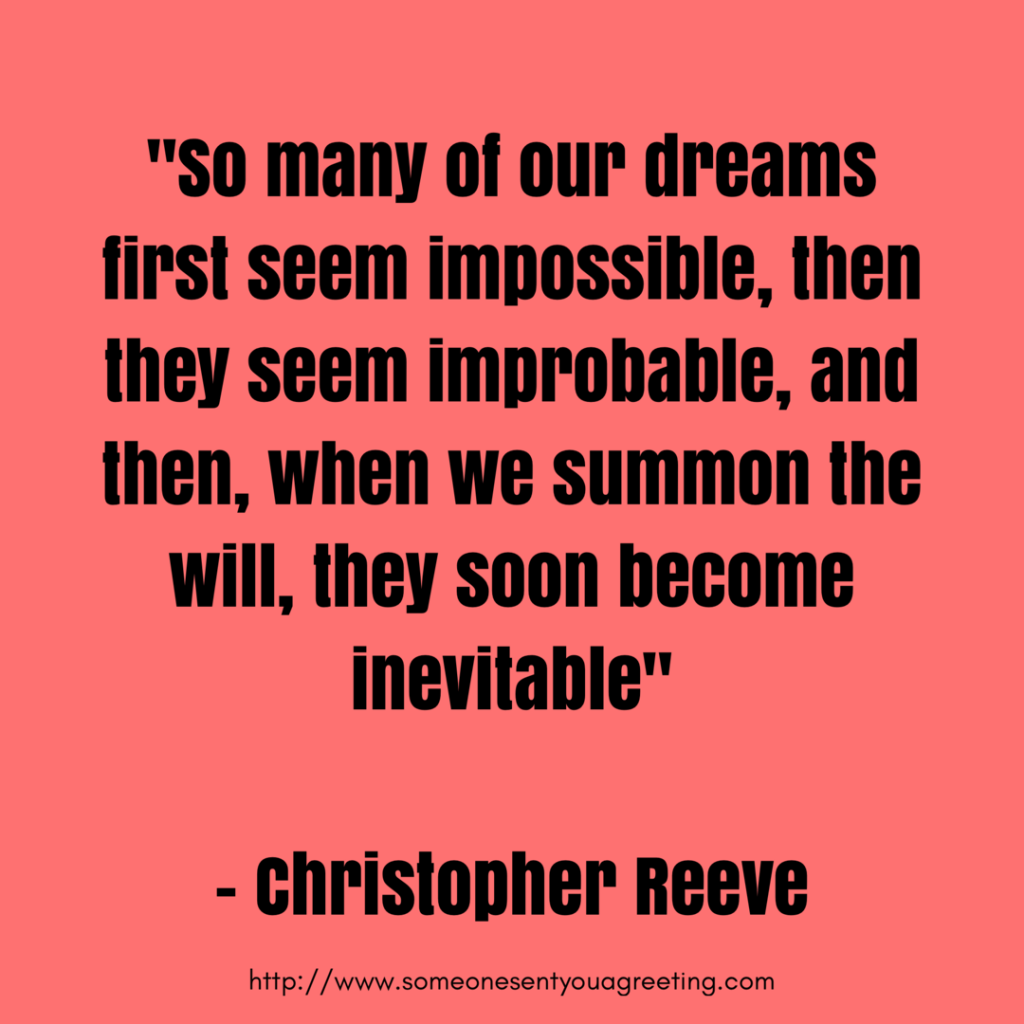 Christopher Reeve Inspirational Graduation Quote