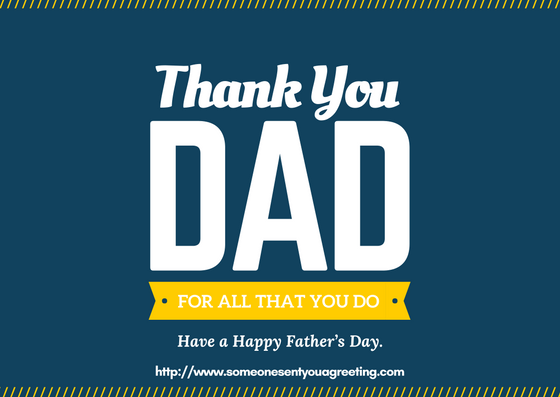 Thank You Father's Day Message