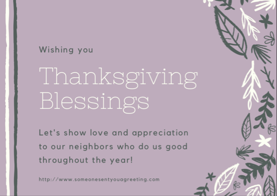 Thanksgiving Blessings eCard