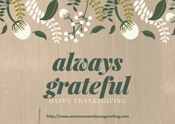 Always Grateful Thanksgiving eCard