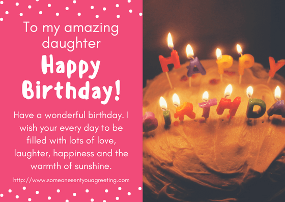 to my amazing daughter happy birthday