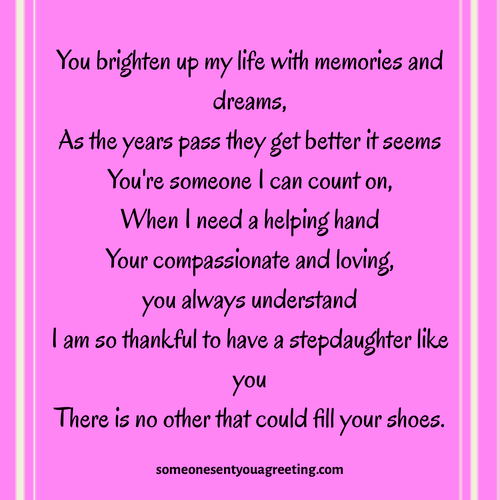 Step Daughter Poems and Quotes - Someone Sent You A Greeting