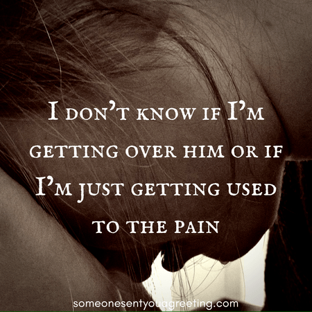 Used to the pain sad love quote
