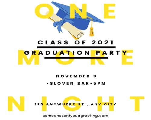 class of 2021 graduation party wording