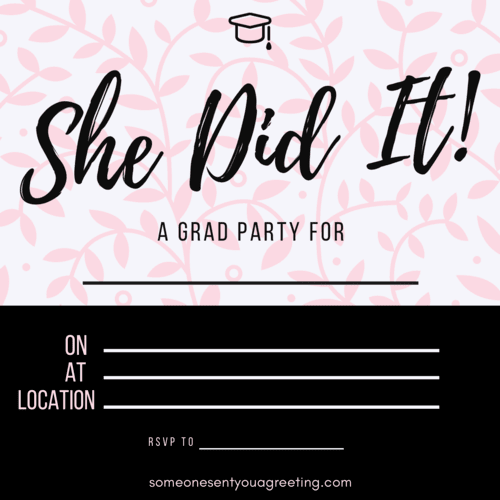 graduation party invitation for her