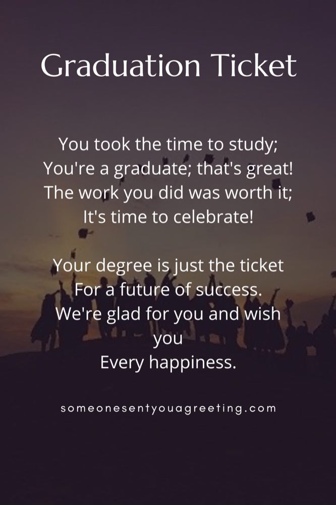 48 Graduation Poems: Inspirational Verses for Graduating - Someone Sent ...