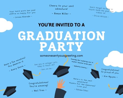 college graduation party invitation