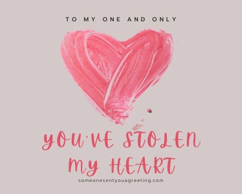 you’ve stolen my heart love sms message