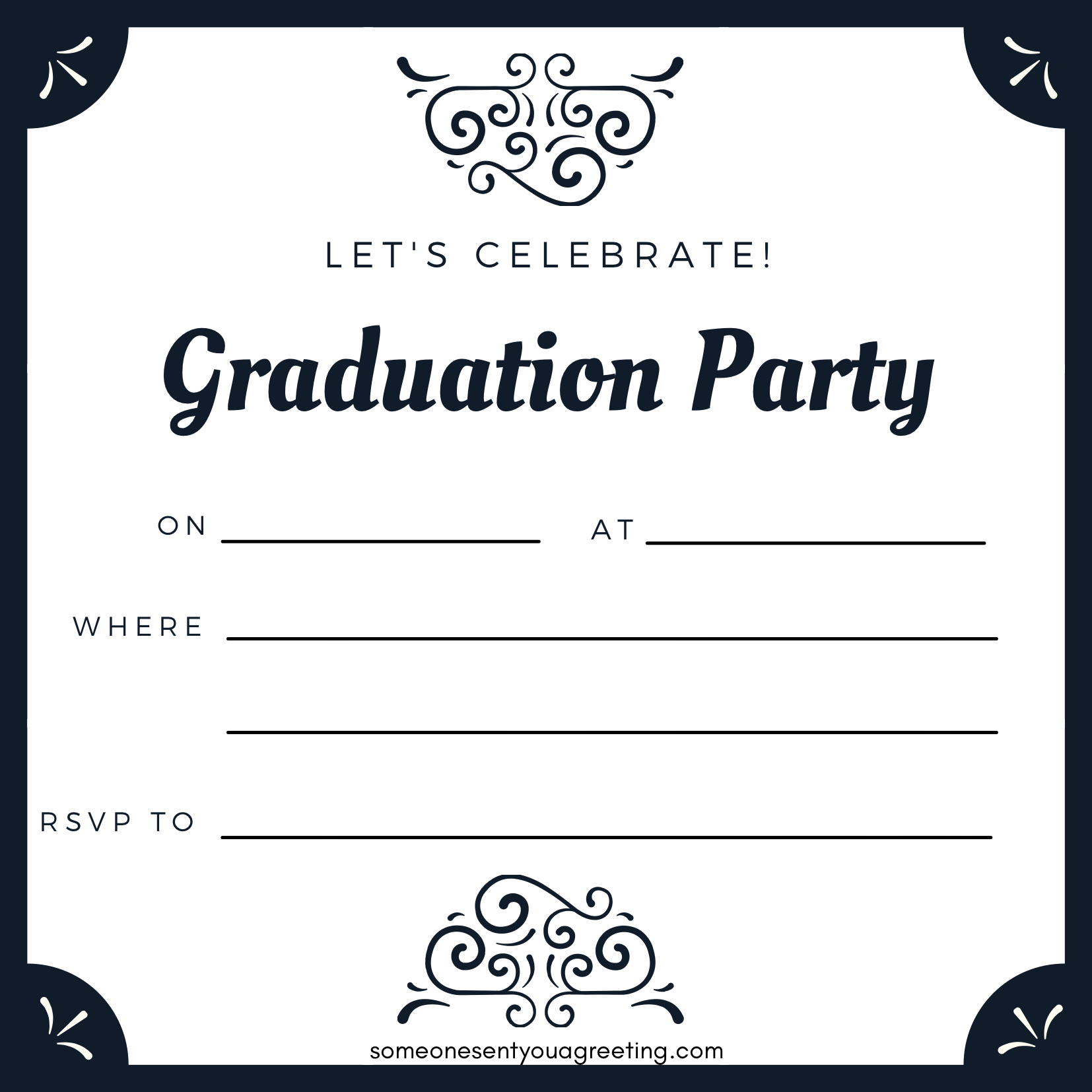 21 Free Printable Graduation Party Invitations Someone Sent You A Greeting