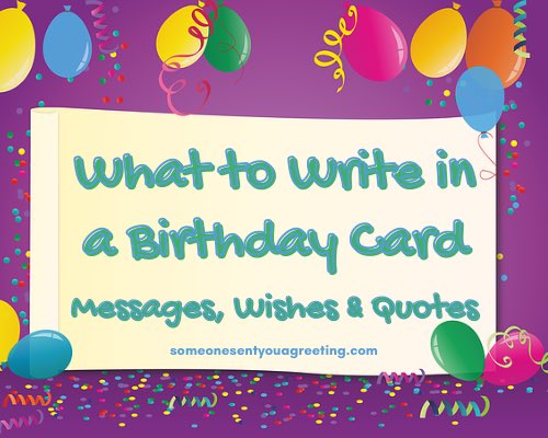 What to write in a birthday card