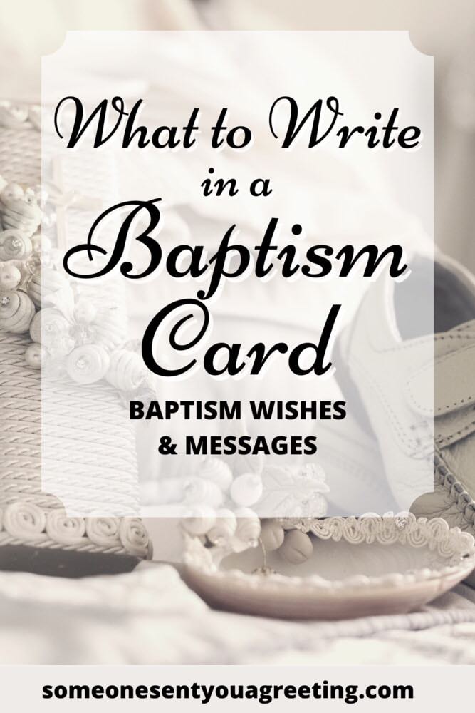 What to write in a Baptism card wishes