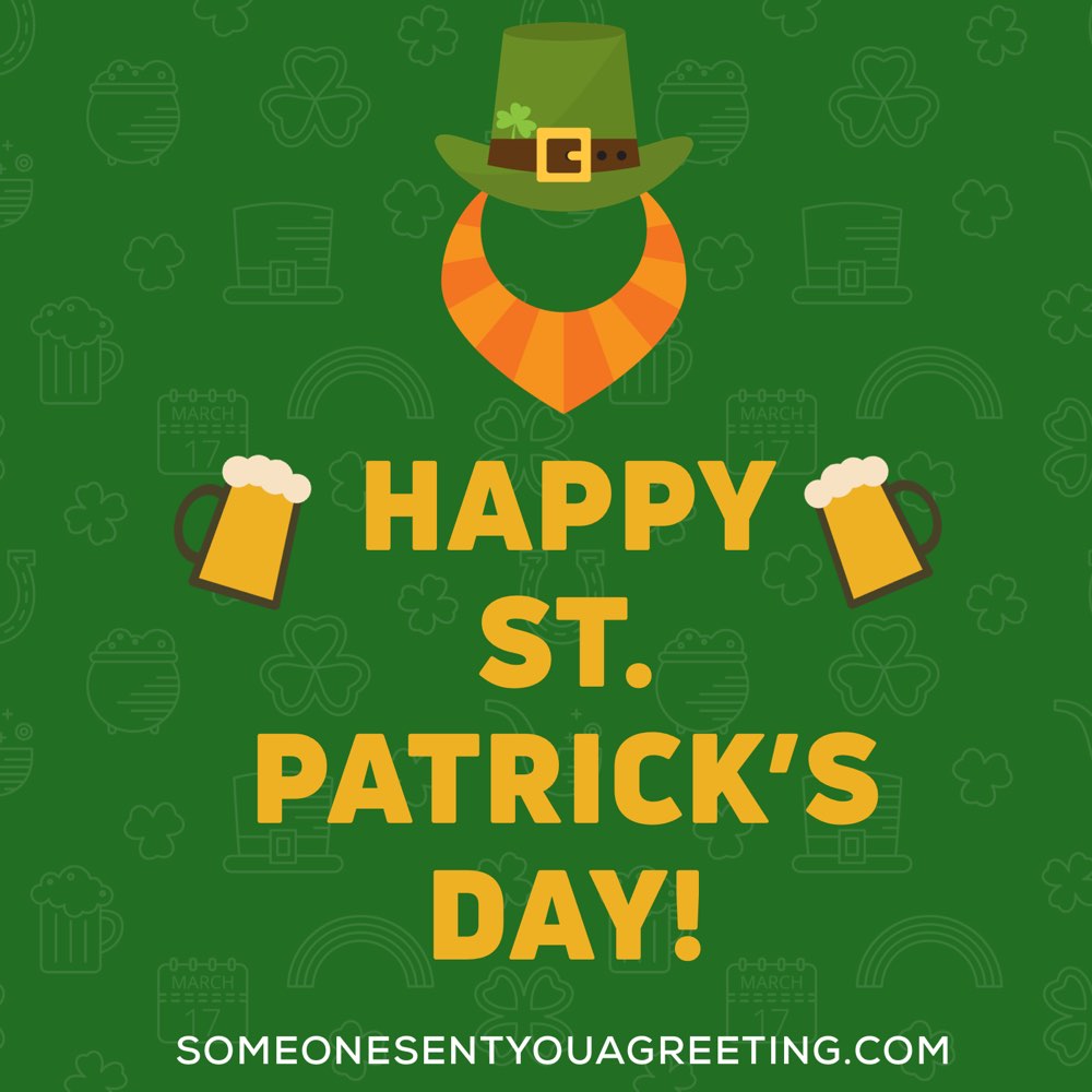 Beer happy st Patrick's day message