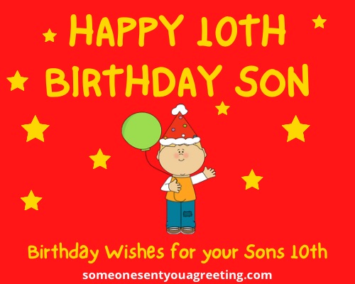 happy 10th birthday son wishes