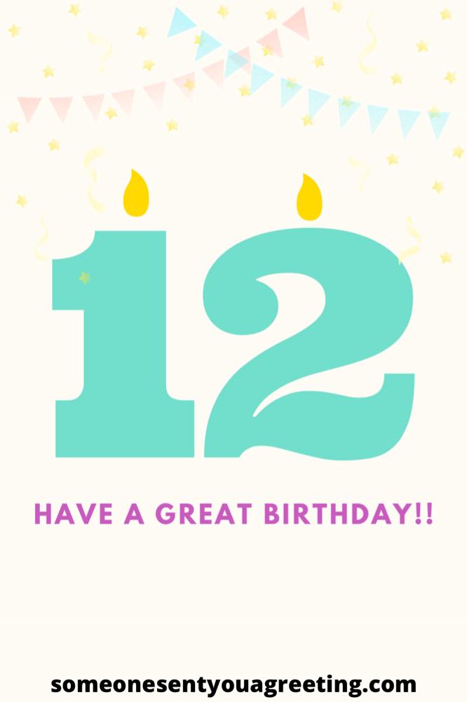 Happy Birthday 12 Years Old Animated Card Download On Funimada Com ...