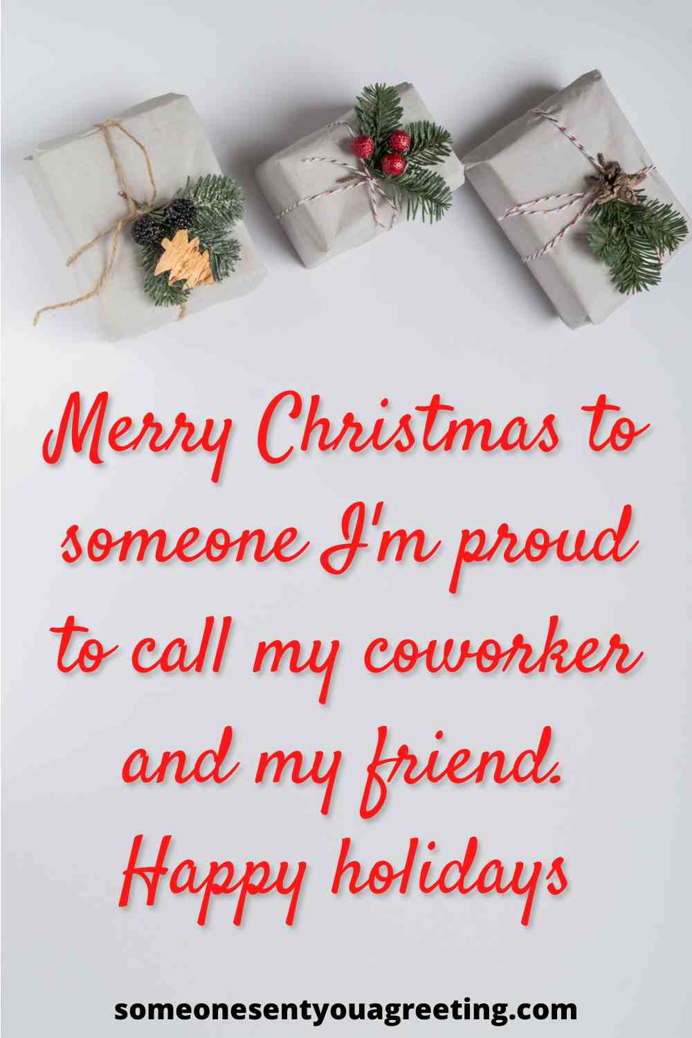 Christmas greeting for a coworker