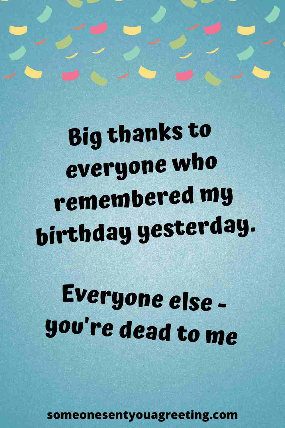 funny thank you for birthday wishes