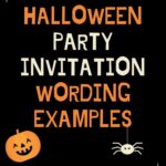 Halloween Party Invitation wording examples