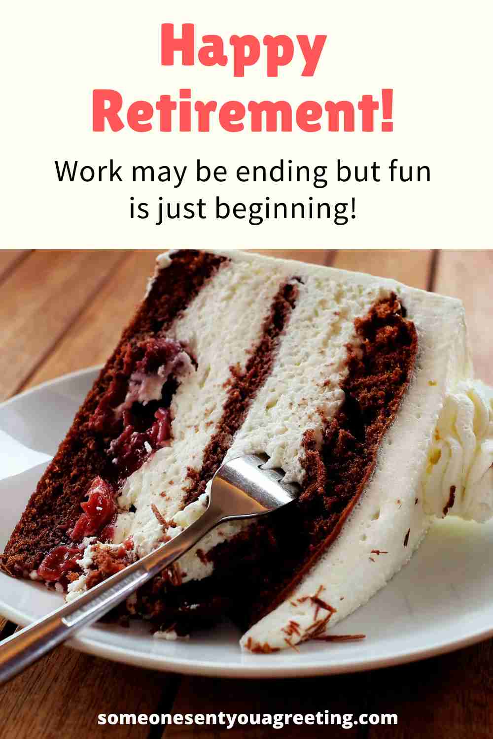 retirement cake message