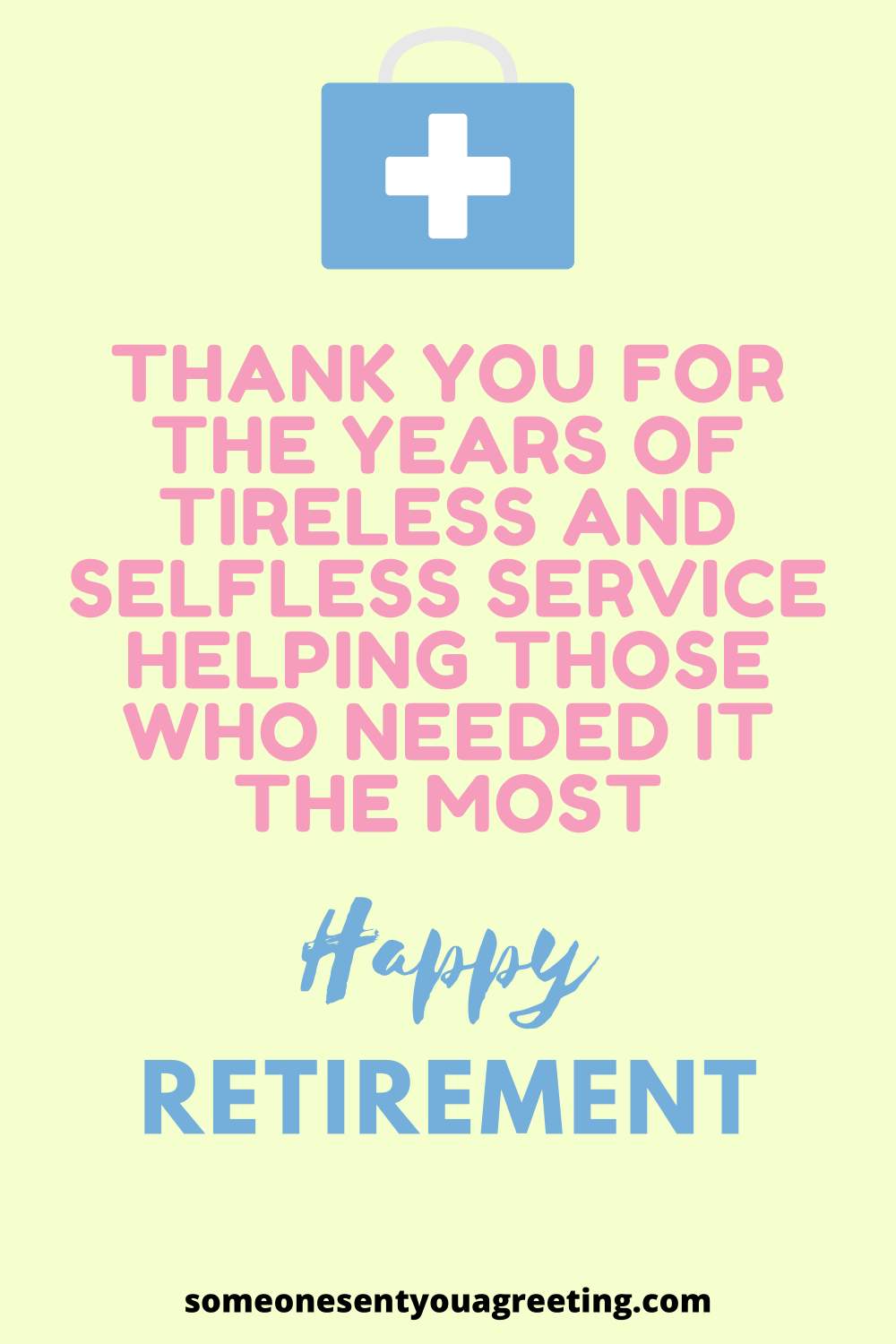Retirement message for nurse