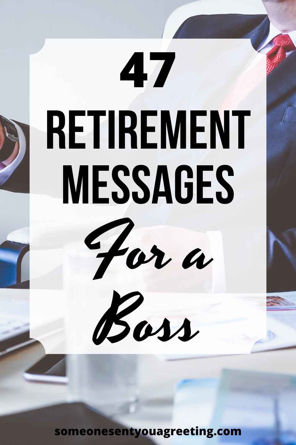 retirement messages for boss