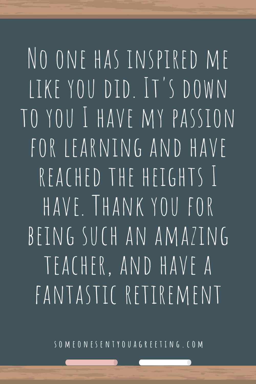 Retirement wishes for a teacher