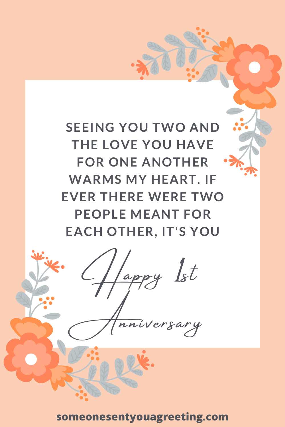 1st year anniversary message for friends