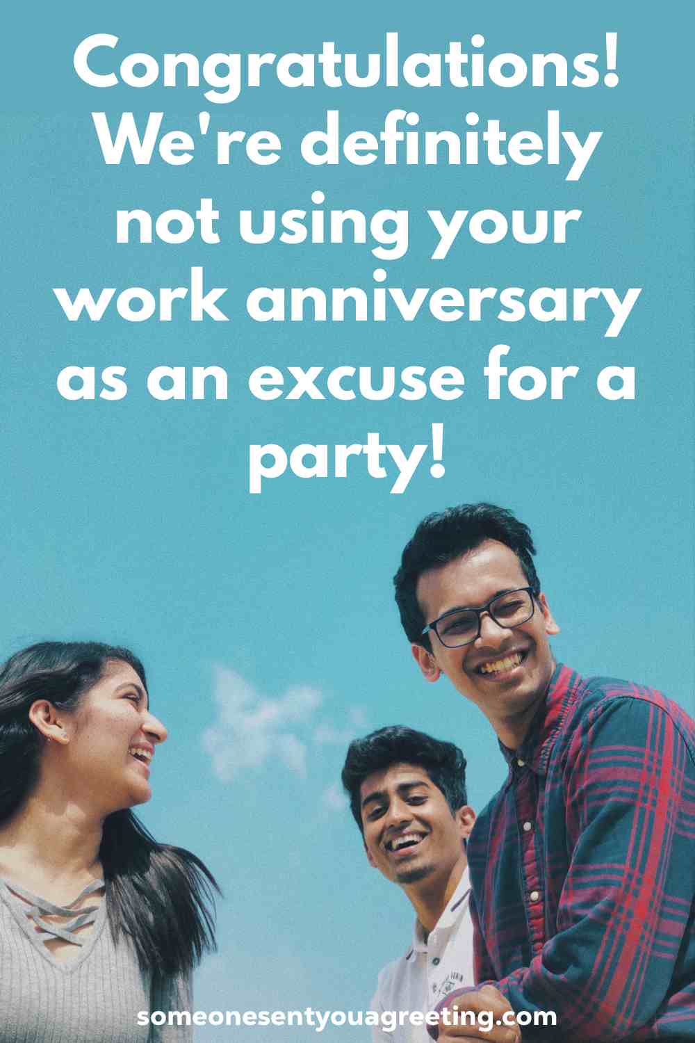 funny work anniversary message