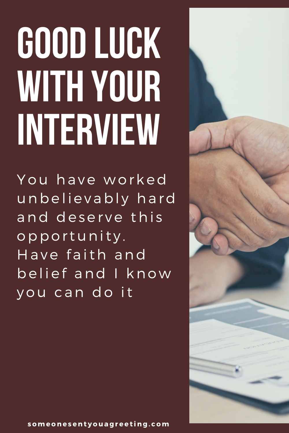 good luck message for interview