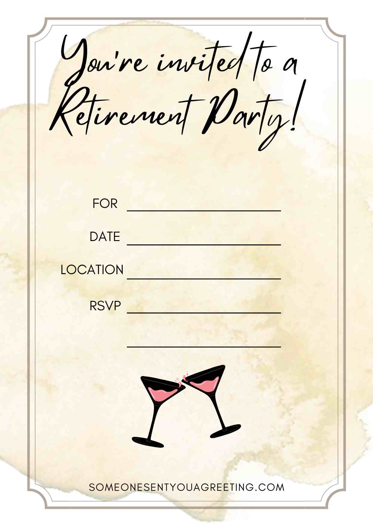 casual retirement party invitation sample