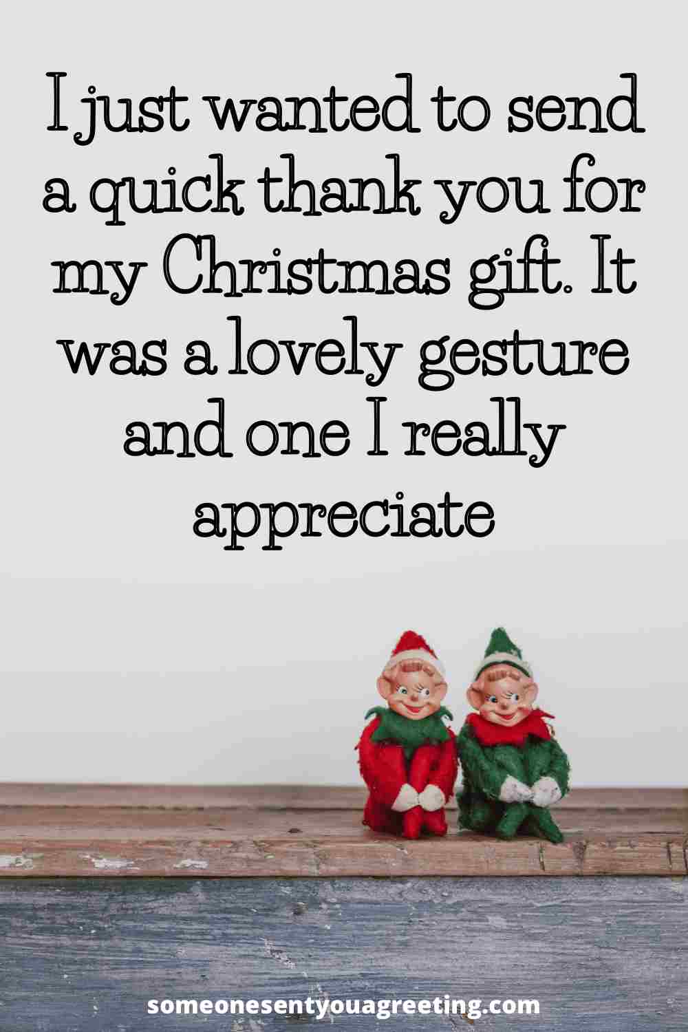 Christmas thank you for gift message