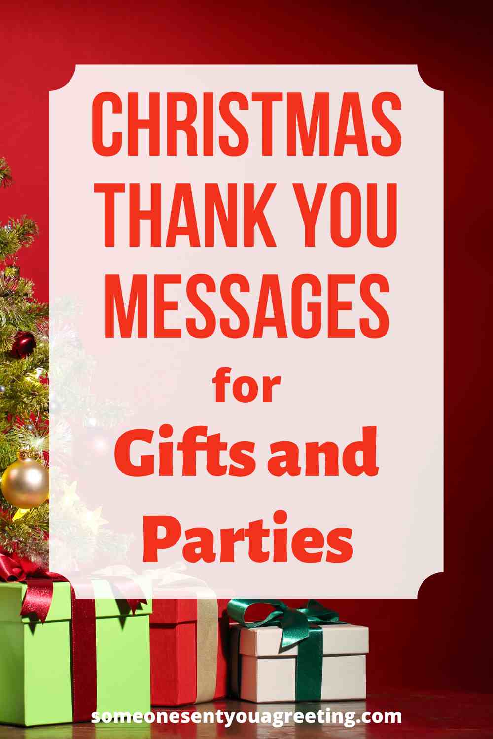 Christmas thank you messages for gifts and parties