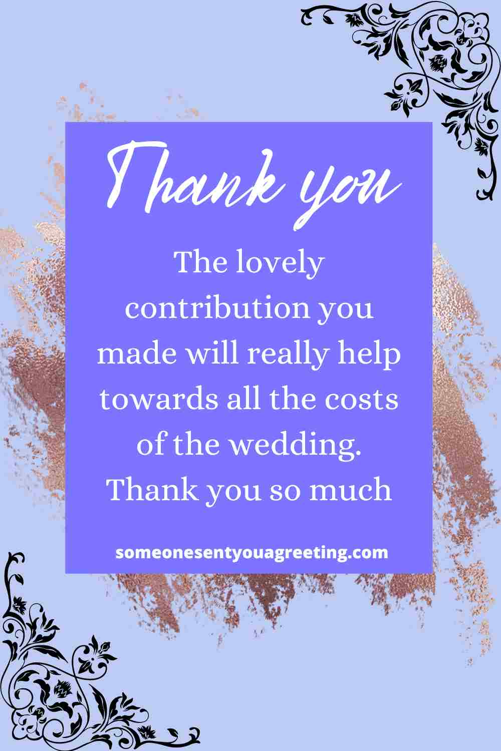 thank you note for wedding money