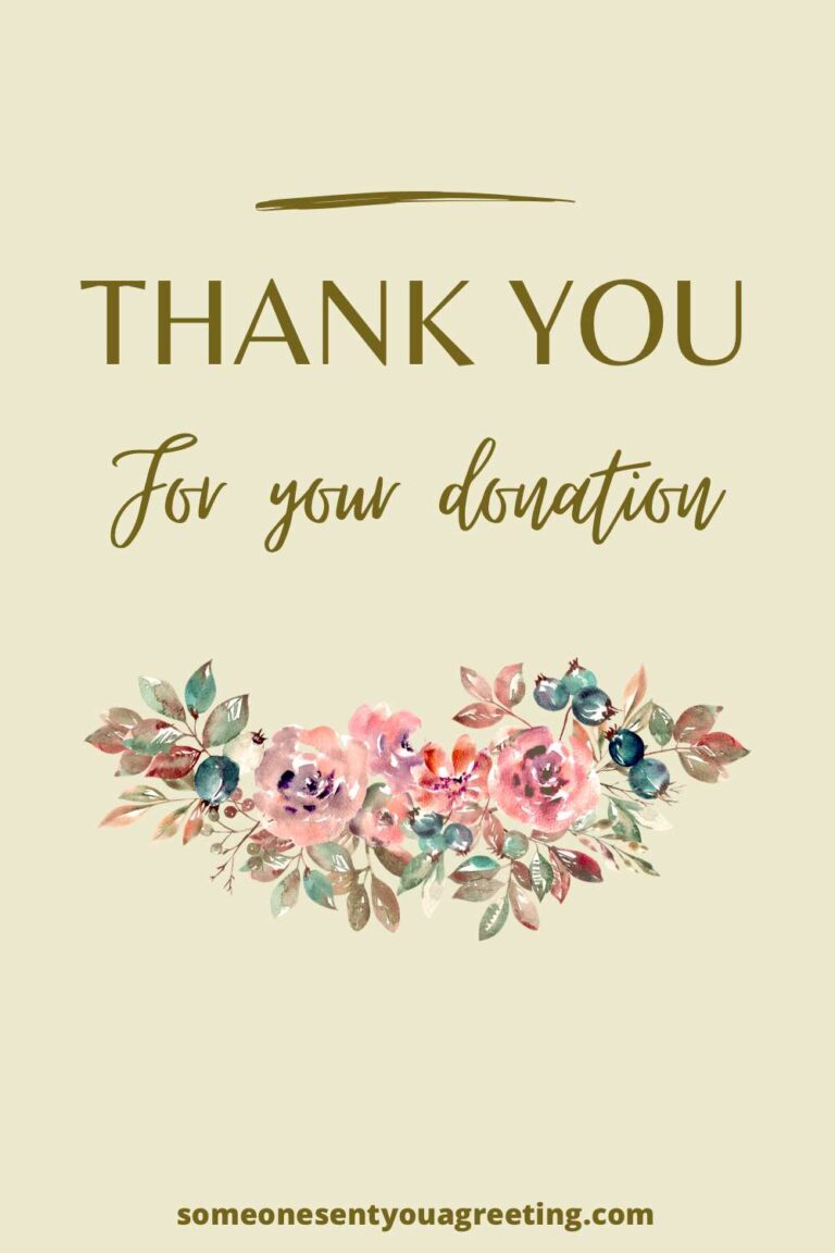Thank You for your Donation Messages and Notes - Someone Sent You A ...