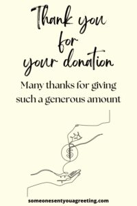 Thank You For Your Donation Messages And Notes Someone Sent You A 