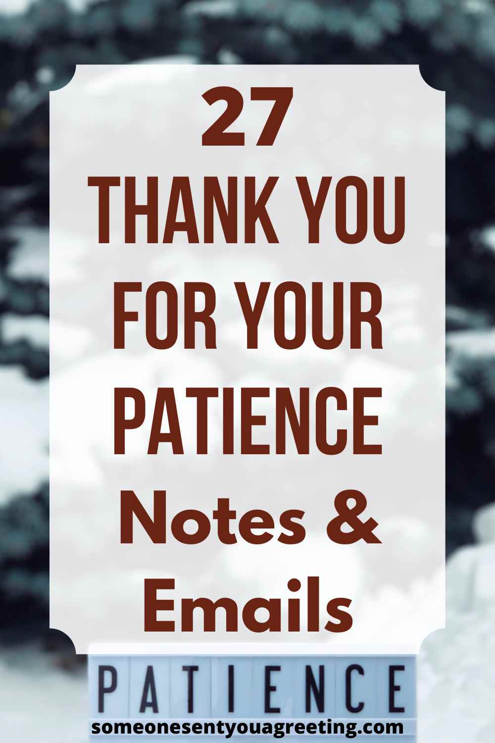 thank you for your patience notes