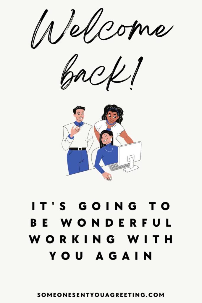 Welcome back to work messages wishes someone sent you a greeting
