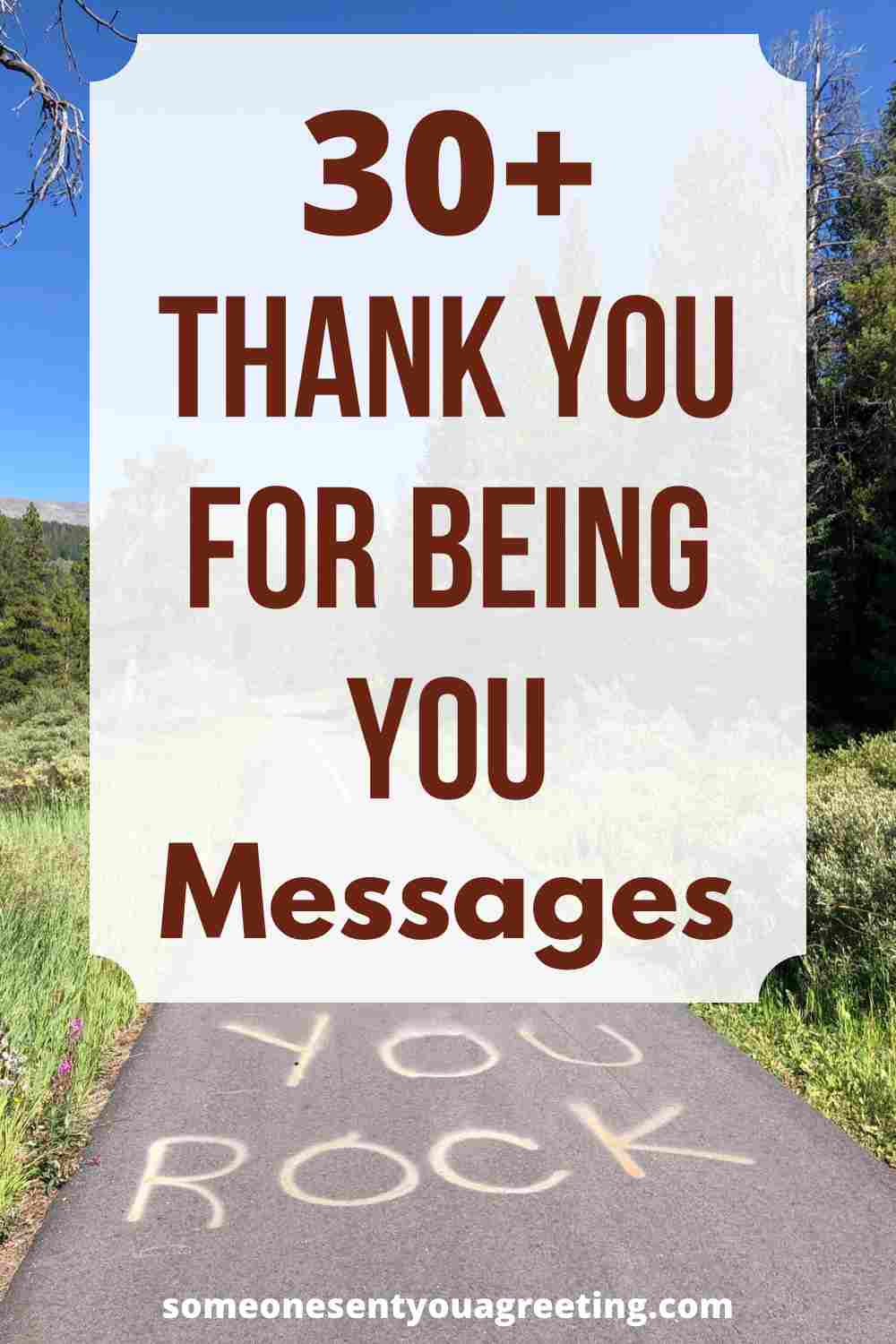 thank you for being you messages
