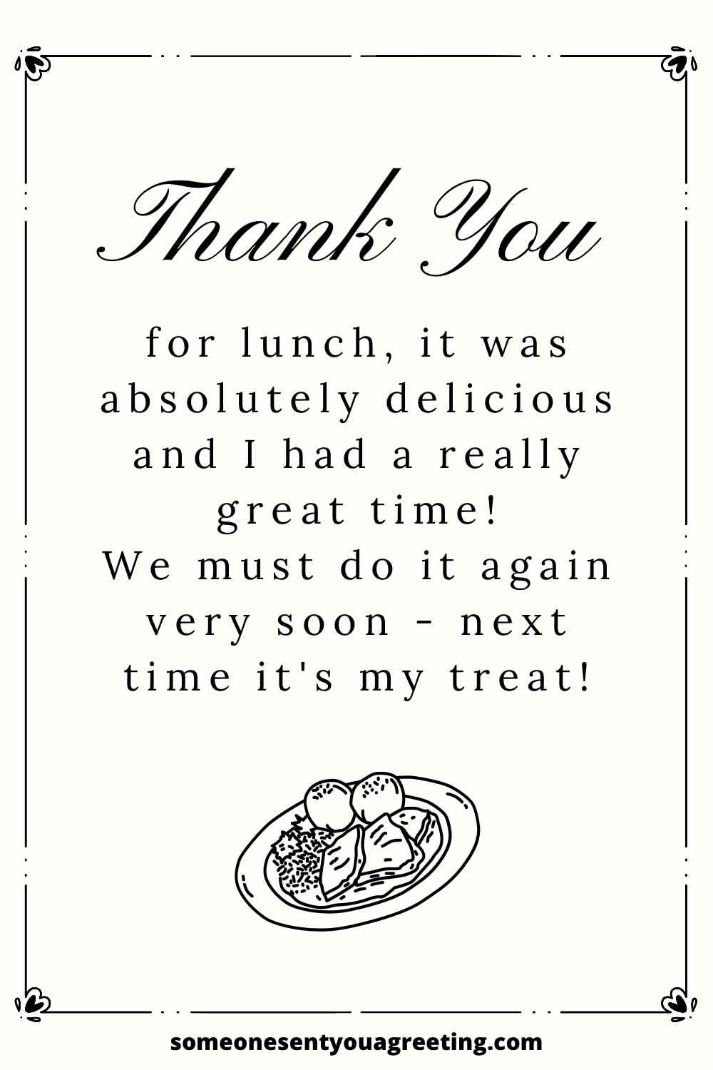 thank you for lunch message