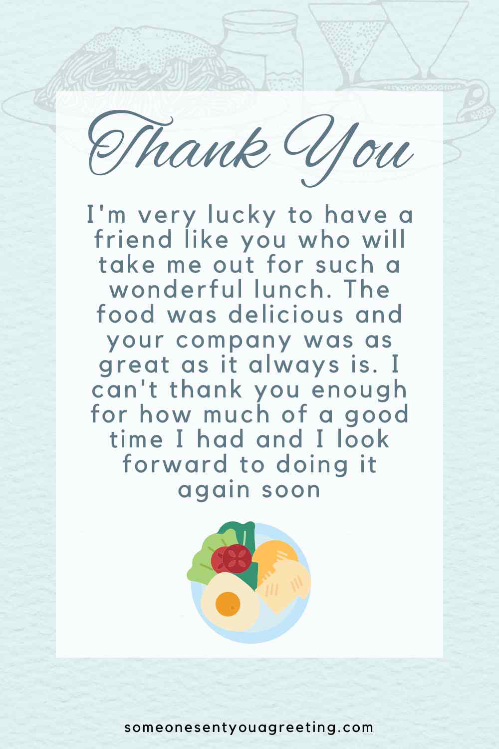 thank you message for lunch