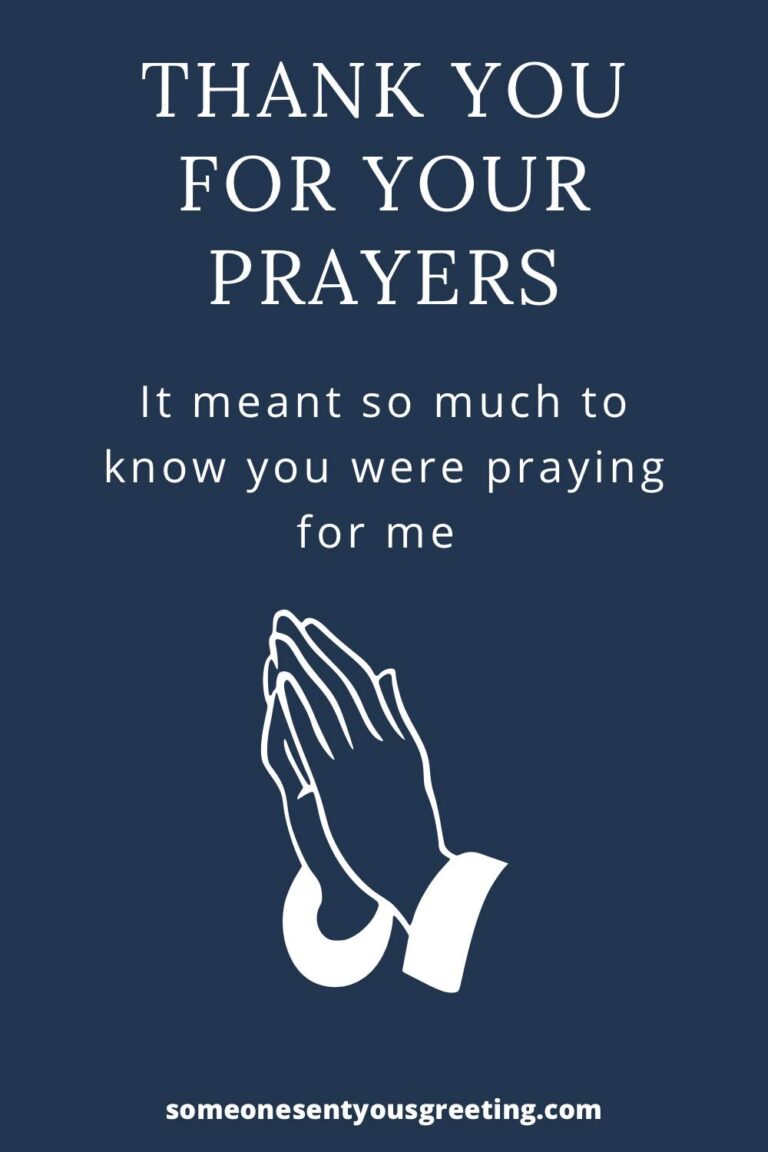 Thank You for Your Prayers What to Say (with Examples) Someone Sent