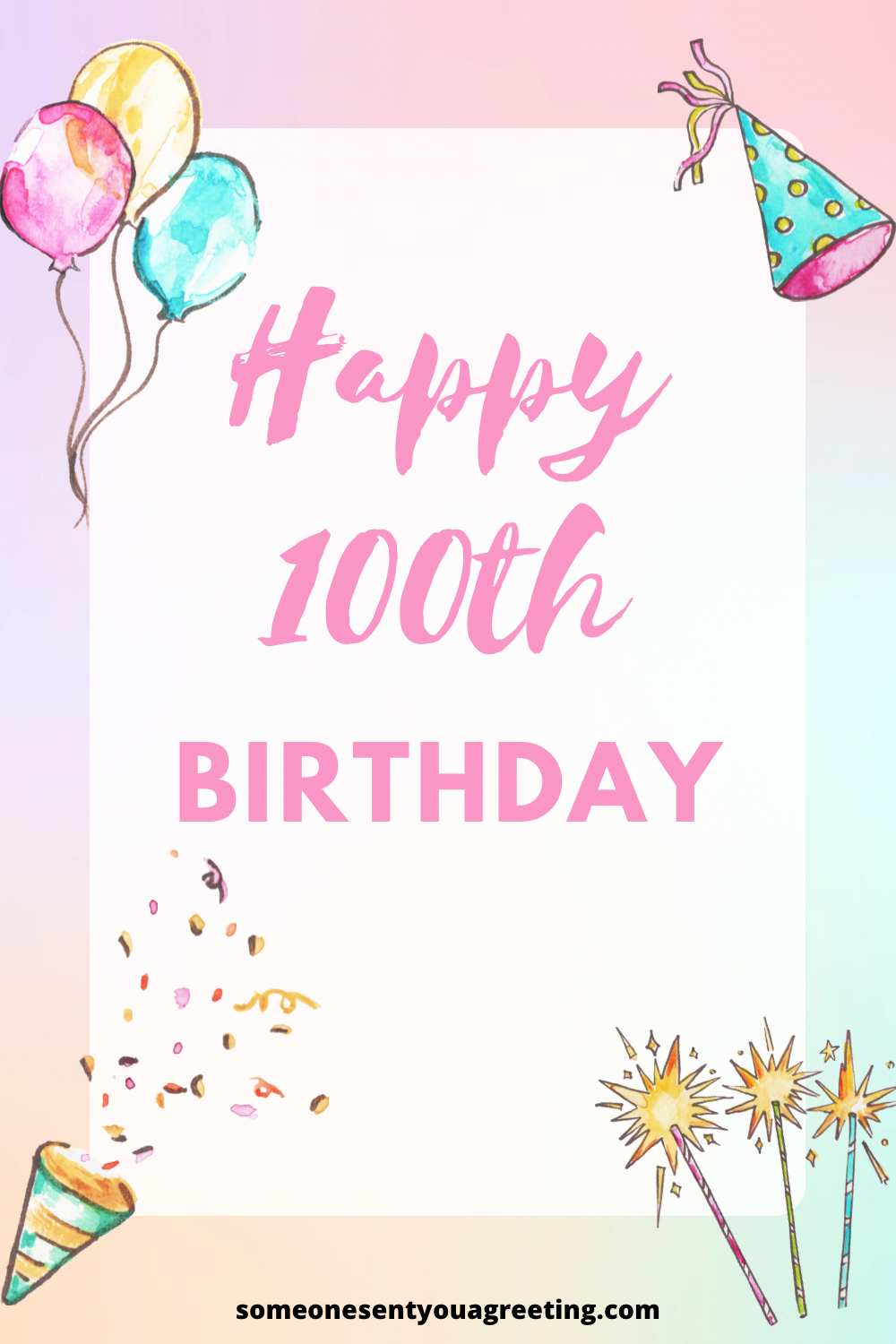 100th birthday message for a loved one