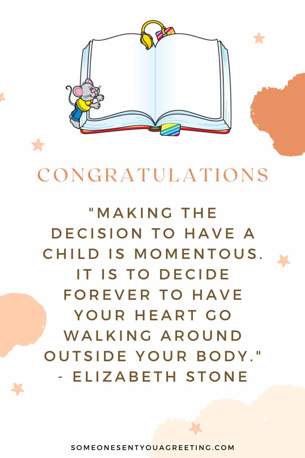 baby shower book congratulations message