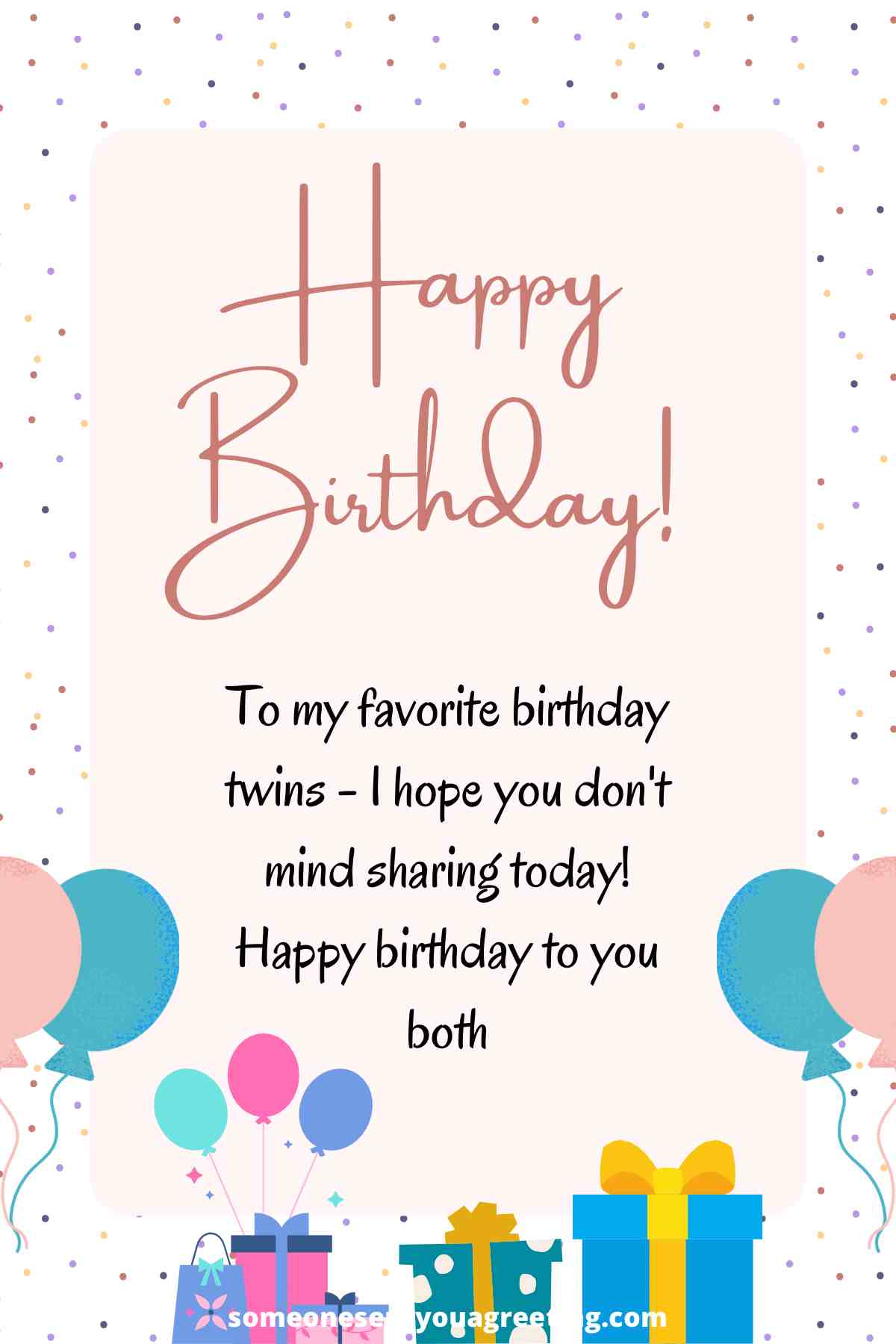 birthday message for two people
