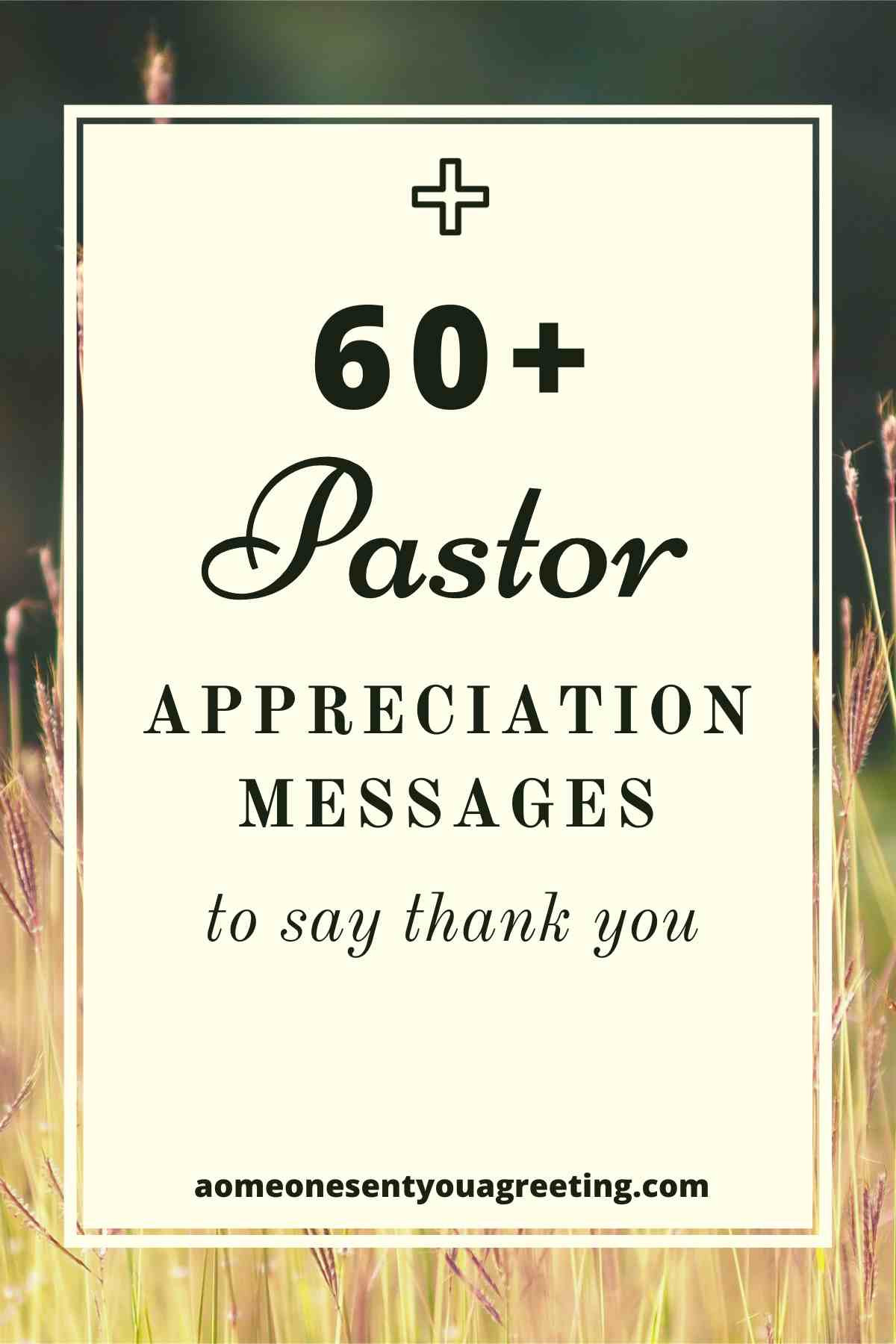 pastor appreciation messages